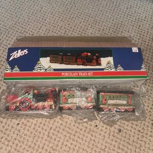 Vintage Zellers Christmas Porcelain Train
